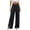 Black07, variant on Athletic Shorts for Women Solid Fake Cotton Linen Double Button Zip Fly High Waist Wide Leg Full Length Palazzo Trousers with Front Slant Pockets Pants for Women