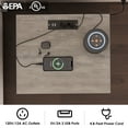 thumbnail image 5 of Homfa 3 Drawers Nightstand with Charging Station, Side Table with Storage for Living Room, Bedside Nightstand for Bedroom, Wash Gray, 5 of 9