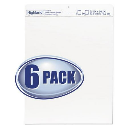 Easel Pad,25 x 30,White,30 Sheets,6/Pack
