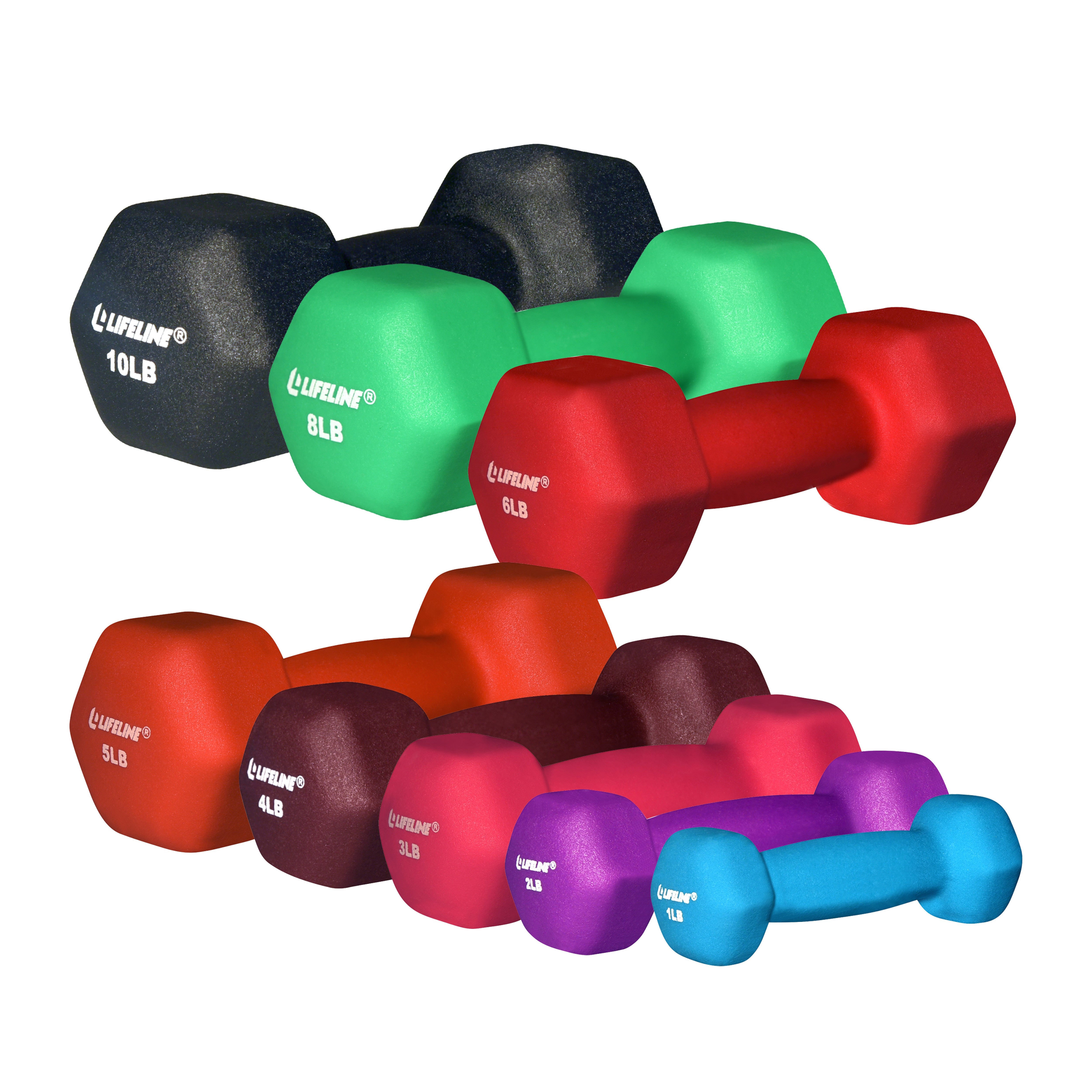 Lifeline Hex Neoprene Dumbbell - 5lb