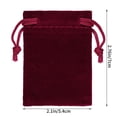 thumbnail image 2 of Bolsas de tela de terciopelo para joyas, bolsas de terciopelo con cordón, 100 unidades, 2 of 7