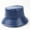 blue, variant on New PU Bucket Hat Men and Women Casual Solid Color Double-sided Basin Hats Outdoor Sun Protection Versatile Panama Bob Cap