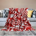 thumbnail image 6 of Cute Christmas Gingerbread Throw Blanket Soft Warm Candy Cane Lightweight Flannel Plush Fuzzy Blankets Gift for Women Kids Boys Teens 50X60 in, 6 of 6