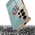 thumbnail image 6 of for Samsung Galaxy S24 Ultra Case, Built-in 360°Rotation Ring Holder, Luxury Shiny Plating Edge Shockproof Electroplated Protective Phone Cover(Midnight Gray), 6 of 13