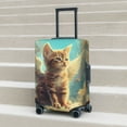 thumbnail image 6 of Fuzoiu Sunshine Cloud Cute Cat Print Suitcase Cover,Washable Luggage Covers for Suitcase,Elastic Luggage Protector Cover,Scratch Resistant Travel Suitcase Covers-Small, 6 of 7