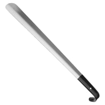 KALLORY Long Handle Stainless Steel Shoe Horn for Seniors Travel Home Use Black