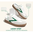 thumbnail image 5 of LUCKY STEP Comfort Mules Fashion Backless Slip On Sneakers Retro Casual Shoes,White/Green,Womens, 5 of 10