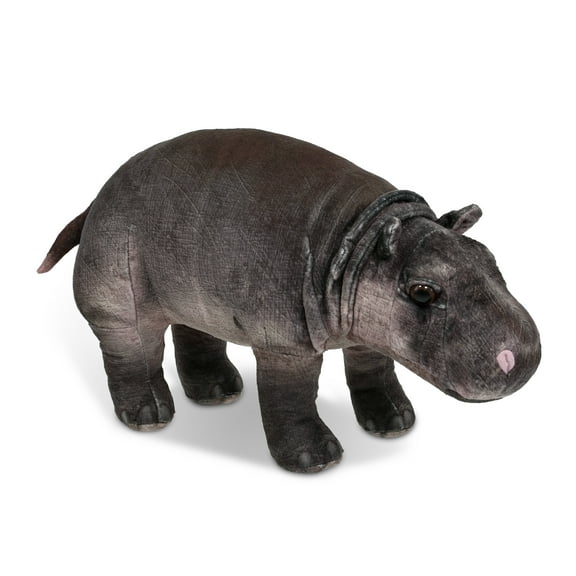 DolliBu Hippo Stuffed Animal - Huggable Hippopotamus Plush, Adorable Playtime Hippo Plush Toy, Cute Wildlife Animal Cuddle Gifts, Super Soft Plush Doll Animal Toy for Kids and Adults - 13 Inches