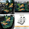 thumbnail image 2 of Yuyamidu Frog Car Seat Cover Full Set of 14 Palm Leaves Steering Wheel Cover Seat Belt Covers Car Center Control Cover Gabage Bag Rearview Mirror Cover Handbrake Cover Set Coasters, Green, 2 of 7