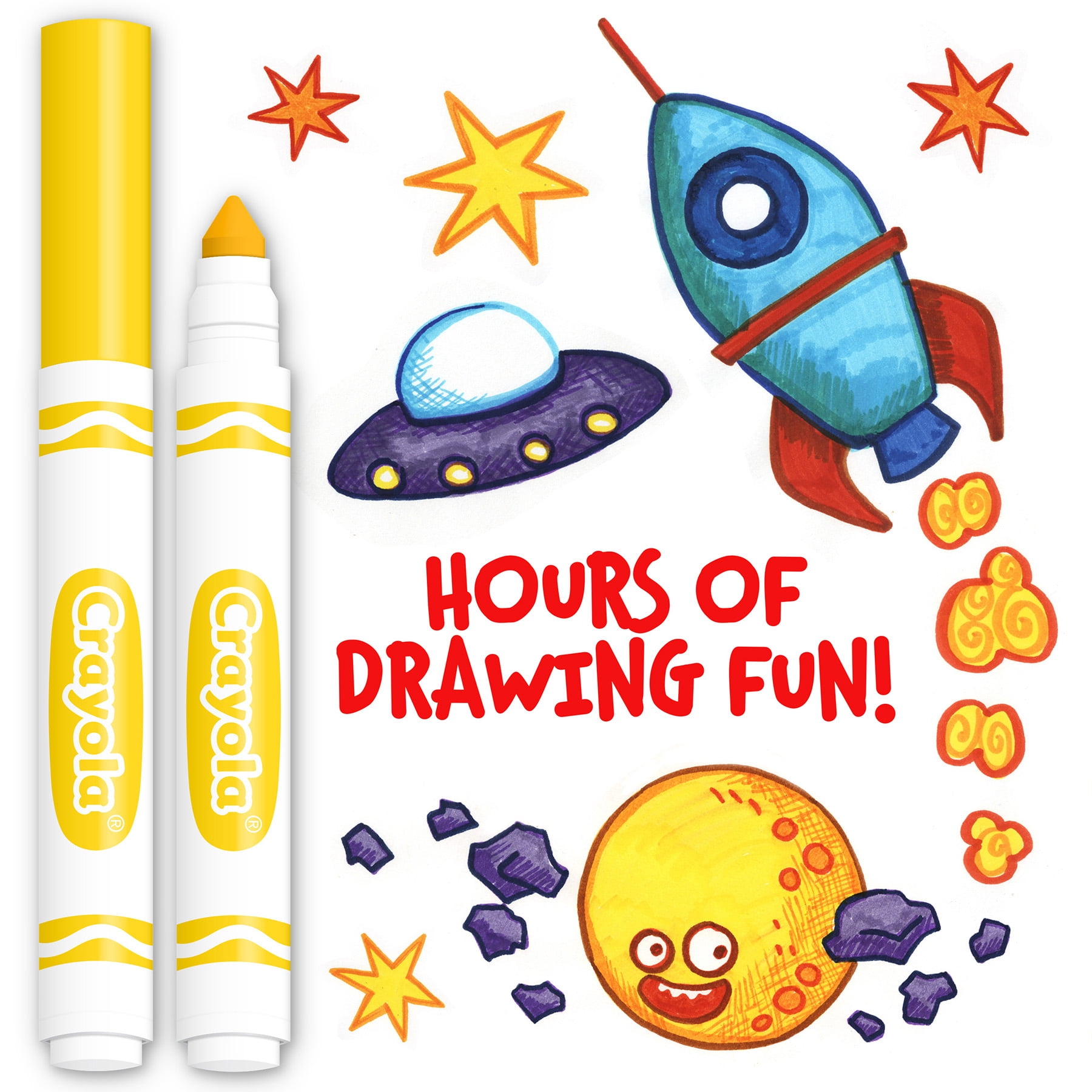 Crayola Bulk Markers, Conical Tip, Yellow, 12 Per Pack, 3 Packs