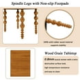 thumbnail image 5 of Solid Wood End Table with Drawer, Vintage Narrow Sofa Side Table with Spindles Legs, for Living Room, Easy Assembly, Natural, 5 of 9
