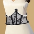 thumbnail image 6 of yuksok Lace Corset Belt Fashion Adjustable Tie Back Boned Lace up Wide Belt Black, 6 of 9