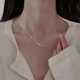 thumbnail image 2 of Silver Simple Geometric Necklace Women's V-Shaped Clavicle Chain Necklace Exquisite Light Luxury Niche Design High Quality For Women And Girls, 2 of 5