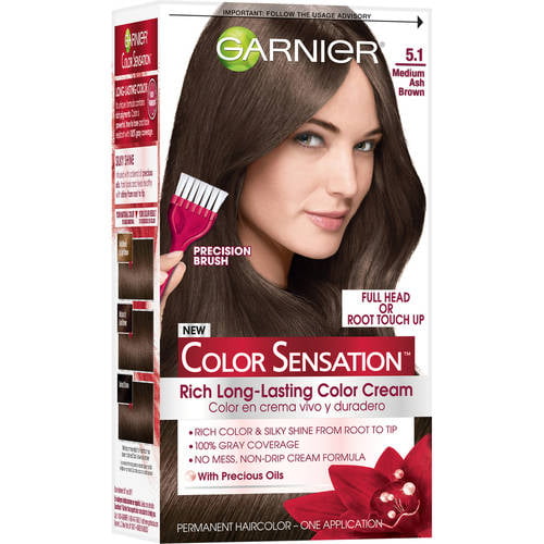 Garnier Color Sensation Hair Color Cream,  Medium Ash Brown, 1 kit -  