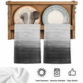 thumbnail image 5 of Grey Ombre Kitchen Towels Set of 4, Modern Abstract Art Ocean Oil Painting Absorbent Dish Towels for Kitchen, Microfiber Hand Towel, Quick Drying Tea Towel for Cleaning Decorative Dishcloths, 5 of 7