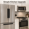 thumbnail image 3 of Set of 4 Refrigerator Door Handle Covers for Kitchen, Fridge Door Decor, Black, 3 of 7