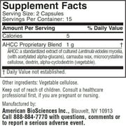 American BioSciences ImmPower AHCC 500mg Immune Support Mushroom Supplement, 30 Vegetarian Capsules