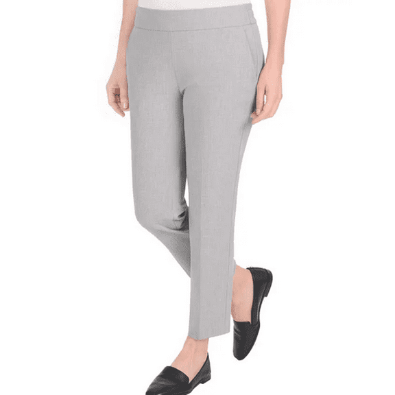 Hilary Radley Women's Pull-On Ankle Pant Gray XXL