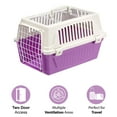ATLAS Two Door Top Load Plastic Kennel & Pet Carrier, Purple 19Inch