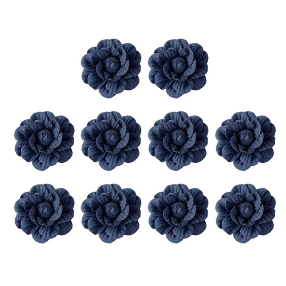 CIMAXIC Accessoire Fleur DIY 10 Pcs Accessoires Cheveux Bijoux Fleur Décoration DIY pour Vêtements, 1.97"X1.97"X0.79 Pouces