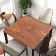 thumbnail image 2 of Square Fitted Table Cover Wood Grain Tablecloth with Elastic Edge Sandy Brown Tablecloths Waterproof Tables Cloth for Dining Kitchen Home Party Picnic, Fit for 36"x36" Tables, Style-18, 2 of 4