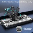 thumbnail image 2 of for iPhone 8/7/6s/6 Case, with 1pc Screen Protector & Stand & Keychain, Shockproof Protection Soft TPU+Hard Back Full-Body Protective Case for iPhone 6/6s/7/8 (4.7") - Black, 2 of 8