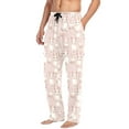 thumbnail image 2 of joogoo Men's Pajama Pants Rabbits on Pink Cotton Long Sleepwear Lounge Pants 2XL, 2 of 7