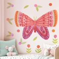 thumbnail image 2 of Adhesivos de pared de PVC con estampado floral de mariposas rosas, 30 x 90 cm, 2 of 4