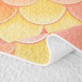 thumbnail image 5 of Manfei Mermaid Scale Quilt Full, Gradient Fish Scale Full Bedspread Sets, Pink Yellow, 3pcs, 1 Coverlet and 2 Pillowcases, 5 of 7