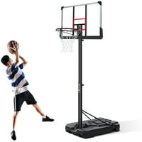 Marnur 44 Inch Backboard Basketball Court System with Adjustable Height