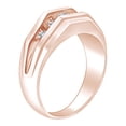 thumbnail image 2 of AFFY 0.51 Carat(Cttw) Round White Natural Diamond Five Stone Men's Fashion Wedding Band Ring In 14k Solid Rose Gold Ring Size-12, 2 of 3