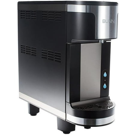 458000000 Still and Sparkling Cold Water Dispenser with Medium Water Capacity Range Push Button Recirculation Loop In-Line Patent-Pending Water Mistifier and Plumbed Water Access in Black