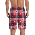 thumbnail image 6 of KLL Heart Plaid for Men's 1-Pack Shorts,Sleep Pajama Shorts for Men Soft Pj Shorts Men's Pajama Bottoms Sleepwear -3X-Large, 6 of 7