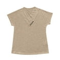 thumbnail image 3 of TYGHBN Sure! Here's A Product Title That Adheres To Guidelines:"Women's Summer Solid Color V Neck Casual Short Sleeve T Shirt" Woman Lose Shirt Women T Shirt Long Sleeve Loose T Shirts Valentines Day, 3 of 3