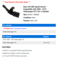 thumbnail image 2 of Rear Left ABS Speed Sensor - Compatible with 2006 - 2014 Volkswagen GTI 2.0L 4-Cylinder 2007 2008 2009 2010 2011 2012 2013, 2 of 2