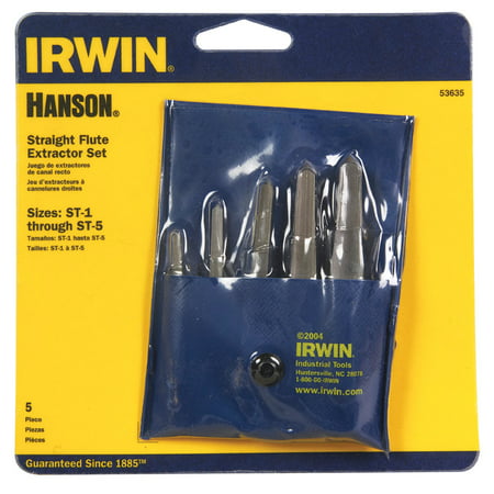 Irwin Hanson 3/8 in. Carbon Steel Straight Screw Extractor Set 7 in. 5