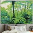 thumbnail image 2 of PRATYUS  Rainforest Tapestry, Palm Trees and Exotic Plants in Tropical Jungle Wild Nature Theme Illustration, Fabric Wall Hanging Decor for Bedroom Living Room Dorm, Green 40x30inch, 2 of 6