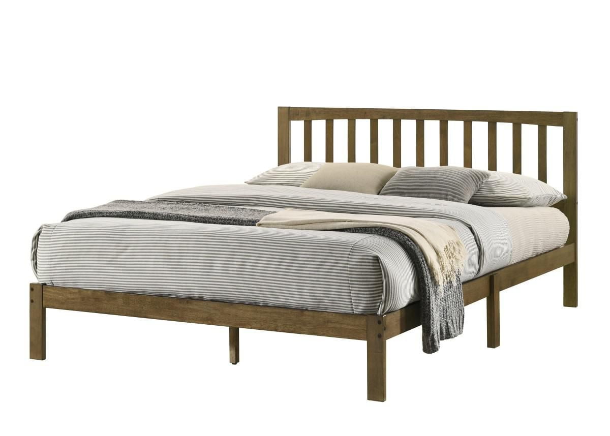 Penelope Queen Platform Bed, Antique Walnut
