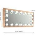 thumbnail image 2 of Impressions Vanity Starlight Wide Vanity Mirror Hollywood Lighted Mirror with 18 Dimmable (Silver), 2 of 11