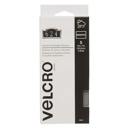 Velcro Brand Hook-and-Loop Fast, Gray, Strip, PK5 90800
