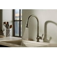 thumbnail image 5 of Artifacts® Single-Hole Kitchen Sink Faucet with 17-5/8" Pull-Down spout and Turned Lever Handle, DockNetik Secure Docking System, and 3-Function sprayhead, 5 of 6
