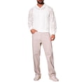 thumbnail image 2 of INSPIRE CHIC Men's Hollow Floral Lace See Through Lightweight Long Sleeve Zip Up Jackets M White, 2 of 5
