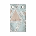 thumbnail image 1 of Neutral Color Hanging Pocket Organizer, Triangles Geometric Hipster Minimalist Contemporary Art Deco, Printed Polyester Storage Bag with Pockets, 9" x 27", Peach Pale Blue and Coconut, 1 of 2