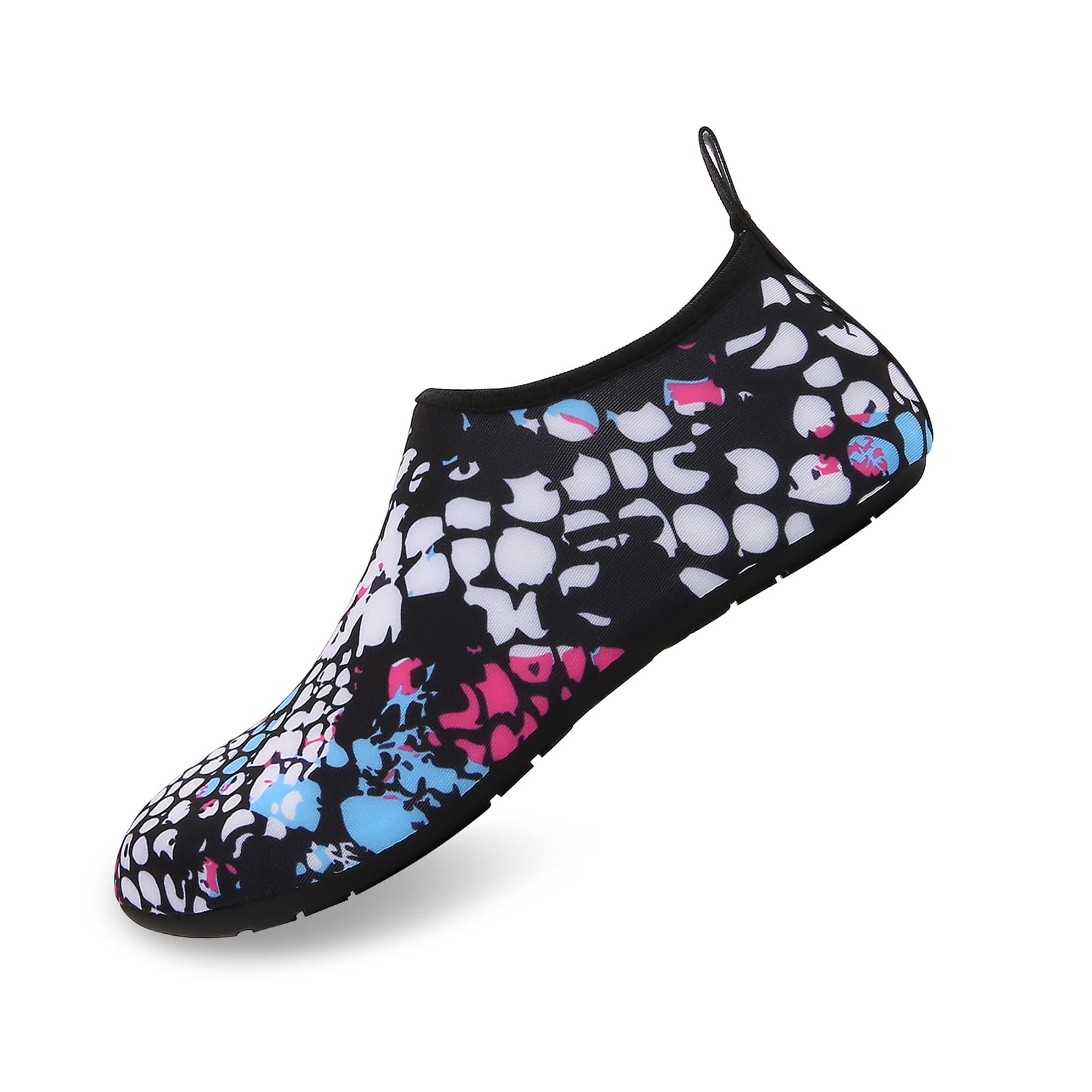 Men and Women a Slip On Barefoot Quick-Dry Beach Aqua Yoga Water Shoes (Fishnet/White, 4-5 Women)