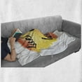 thumbnail image 6 of Live Laugh Love Soft Flannel Fleece Blanket, Ink Painted Style Lettering on Soft Watercolors Inspiration Artwork, Cozy Plush for Indoor and Outdoor Use, 70" x 90", Yellow Coral Black, by Ambesonne, 6 of 6