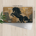 thumbnail image 2 of 1 Pcs 2D Flat License Plate Covers & Frames, Black Horse For Decorative Front, Waterproof For Decoration Aluminum License Plate Covers & Frames Cover For Men Women, 12" X 6", 2 of 6