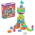thumbnail image 1 of MEGA BLOKS First Builders Toddler Blocks Toys Set, Big Building Bag with 80 Pieces and Storage, Red, Ages 1+ Years, 1 of 5