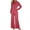 Hot Pink, variant on Hot Pink Button Down Pajamas Women Lapel Long Sleeve Shirts and Wide Leg Pants 2 Piece Pjs Sets Striped Fashion Sleepwear Set with Pockets S
