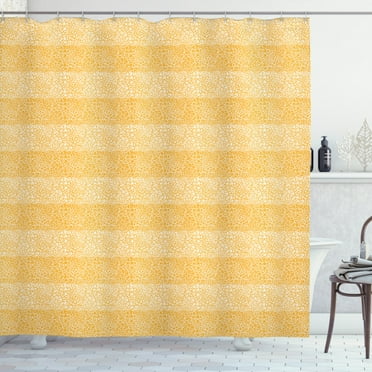 Ambesonne Orange and White Shower Curtain, Giraffe Skin, 69"Wx70"L, Orange and White
