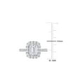 thumbnail image 3 of 2.40 Carat (Ctw) Lab-Created Octagon Halo Moissanite Engagement Ring in Sterling Silver for Women, 3 of 7